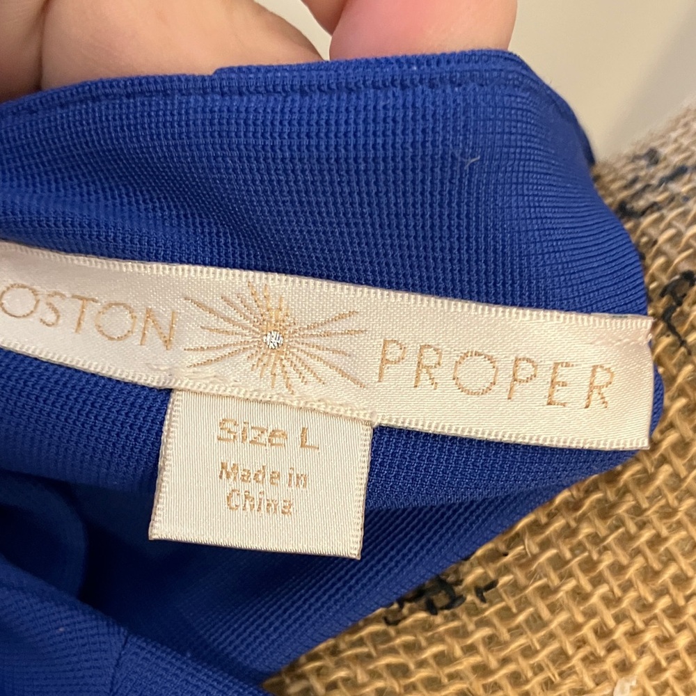 Boston Proper Royal Blue Sleeveless Blouse - Picture 7 of 7